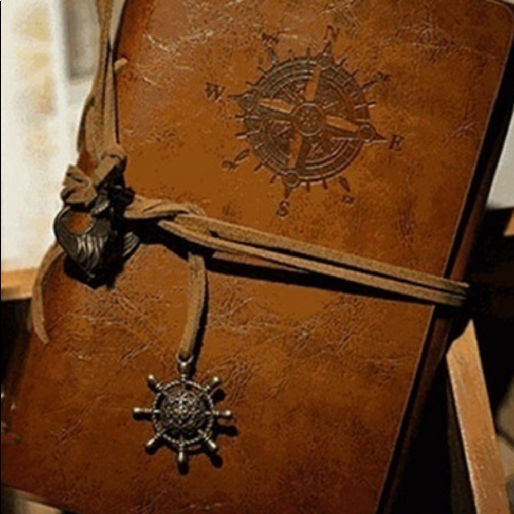 Brown leather journal